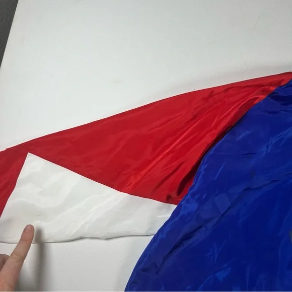 Retro 90's Pony Windbreaker Jacket Red White Blue Medium Men’s Pony Full Zip - Picture 10 of 10